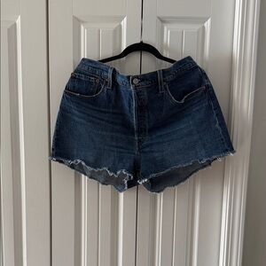 Levi's Dark Blue Denim Cutoff Shorts